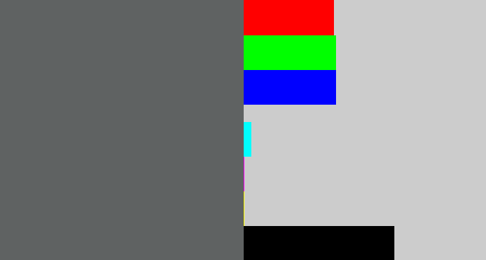 Hex color #5f6262 - slate grey