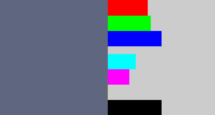 Hex color #5f6680 - slate