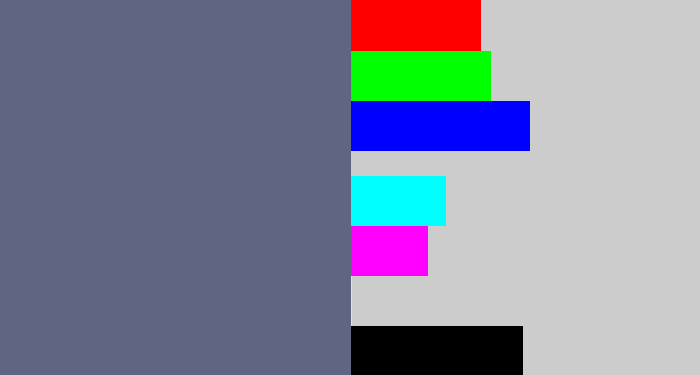 Hex color #5f6682 - slate