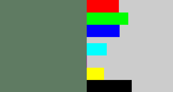 Hex color #5f7b62 - dark sage