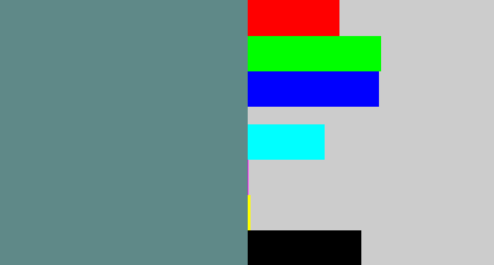 Hex color #5f8988 - grey/blue