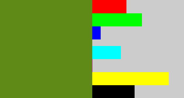Hex color #5f8a18 - sap green