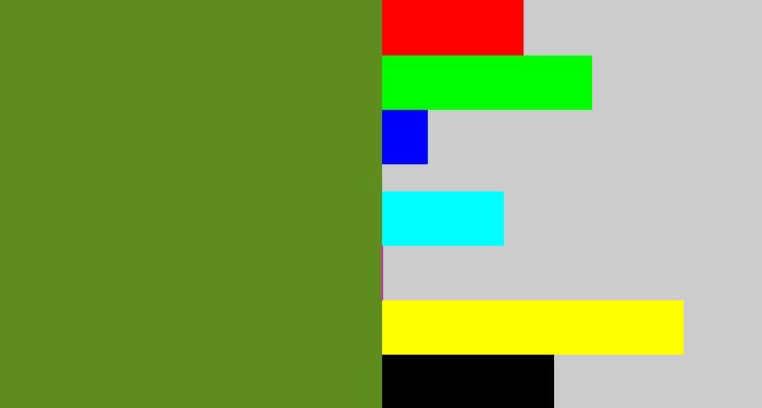 Hex color #5f8c1e - sap green