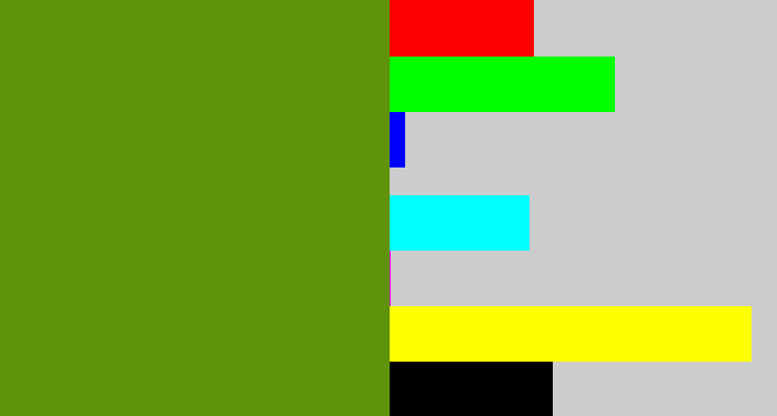 Hex color #5f940a - sap green
