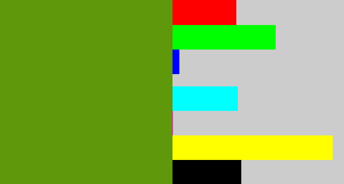 Hex color #5f980b - sap green