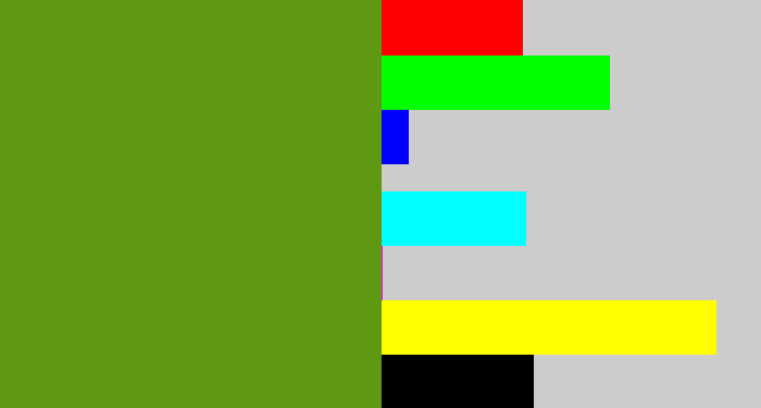 Hex color #5f9913 - sap green