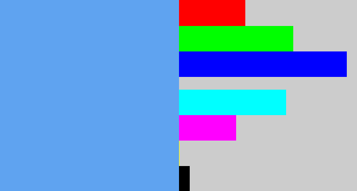 Hex color #5fa3f0 - soft blue
