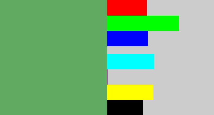 Hex color #5fab62 - boring green