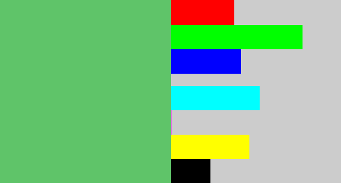 Hex color #5fc469 - boring green