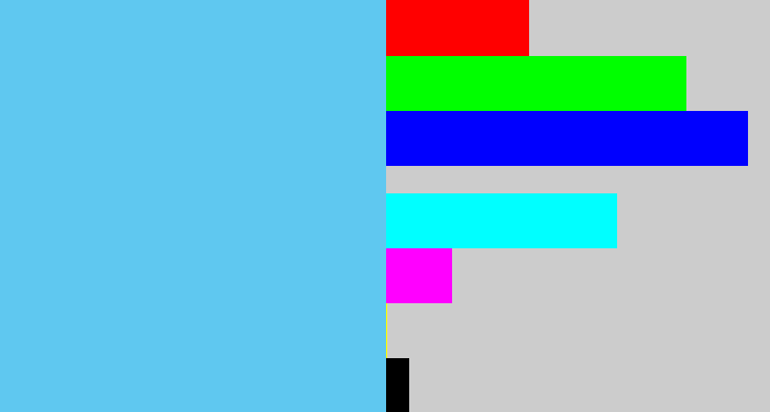 Hex color #5fc8f0 - lightblue