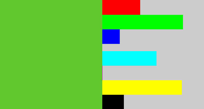 Hex color #5fc92c - toxic green