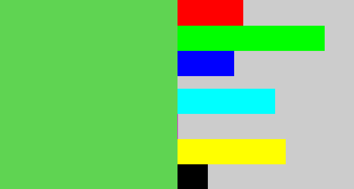 Hex color #5fd452 - fresh green