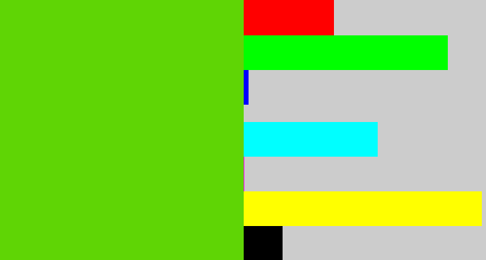 Hex color #5fd505 - frog green