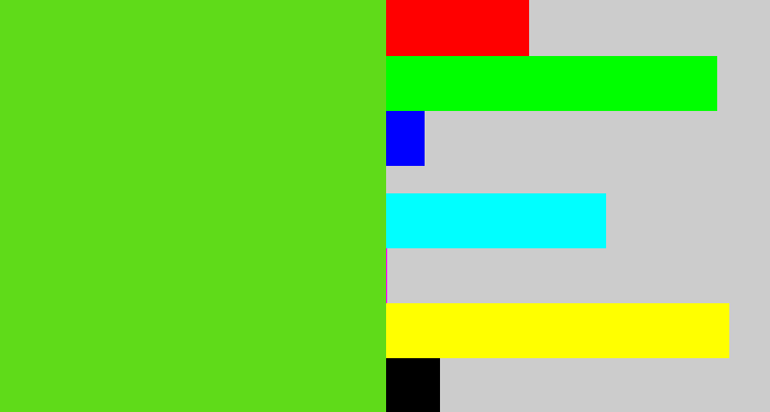 Hex color #5fdb19 - green apple