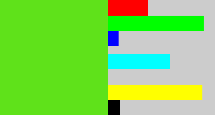 Hex color #5fe21a - green apple