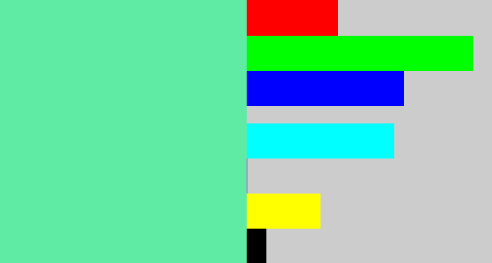 Hex color #5feba4 - light green blue