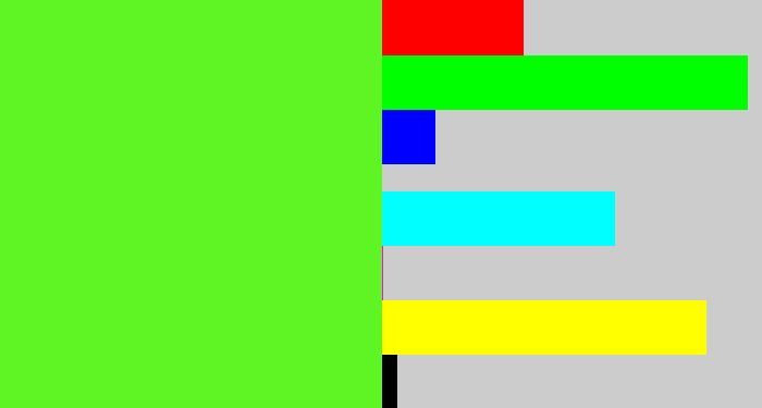Hex color #5ff524 - toxic green