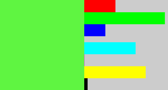 Hex color #5ff541 - light neon green