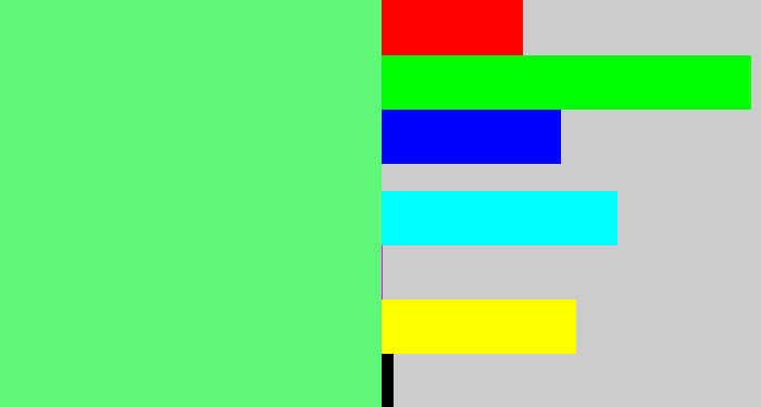 Hex color #5ff879 - lightgreen