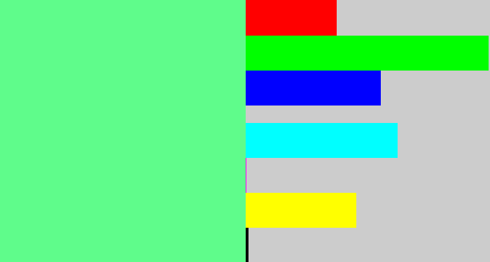 Hex color #5ffc8b - light green blue