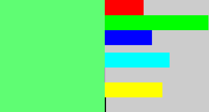 Hex color #5ffd73 - lightgreen