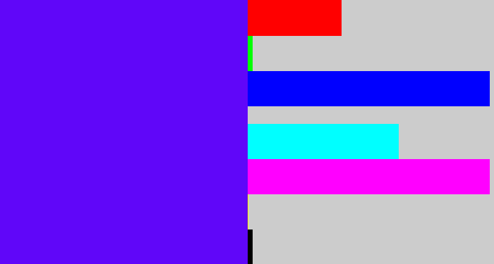 Hex color #6006f9 - blue/purple