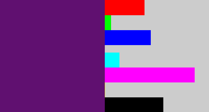 Hex color #601070 - darkish purple
