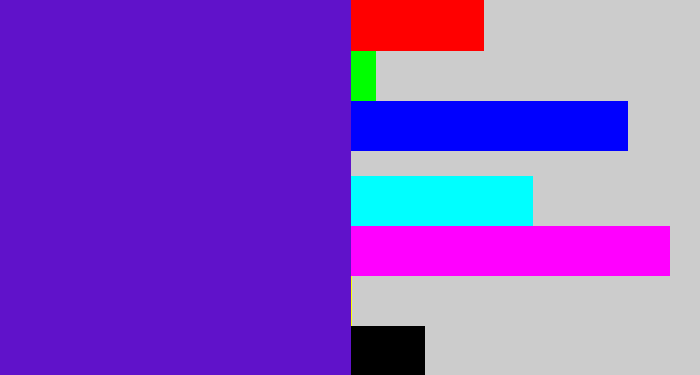 Hex color #6012ca - purple/blue