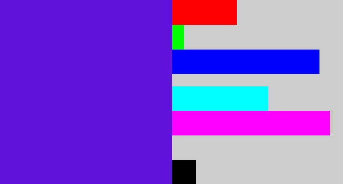 Hex color #6012db - blue violet