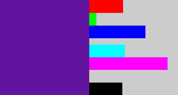 Hex color #6014a0 - purple
