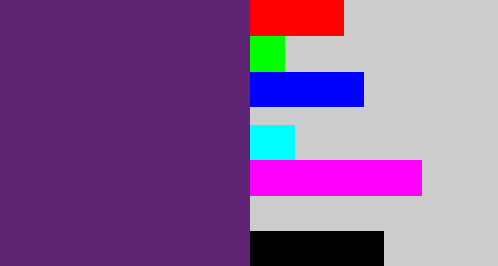 Hex color #602475 - darkish purple