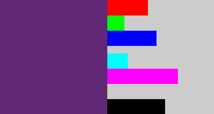Hex color #602876 - darkish purple
