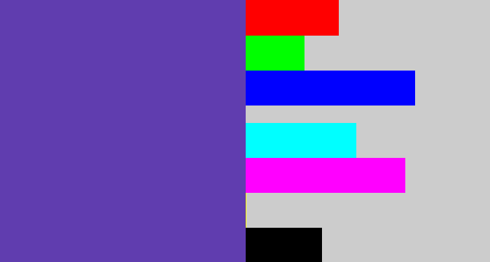 Hex color #603daf - bluey purple