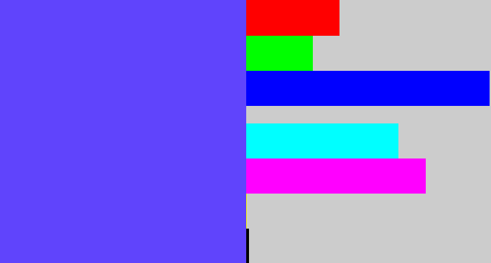 Hex color #6044fc - purpleish blue