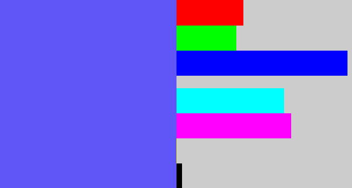 Hex color #6056f7 - purpleish blue
