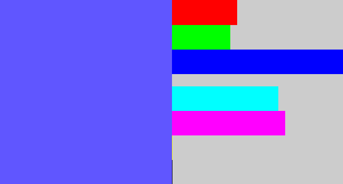 Hex color #6056ff - purpleish blue