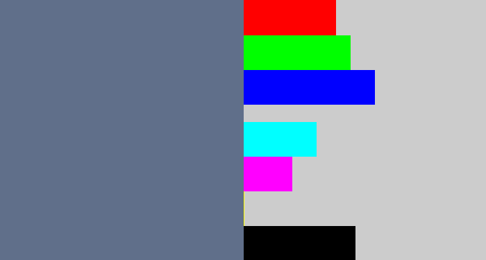Hex color #606f8a - blue grey