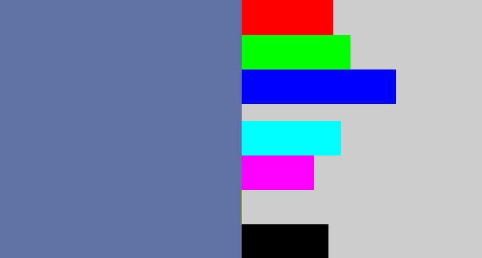 Hex color #6072a4 - slate blue