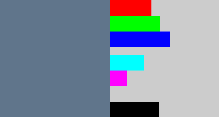 Hex color #60758b - blue grey