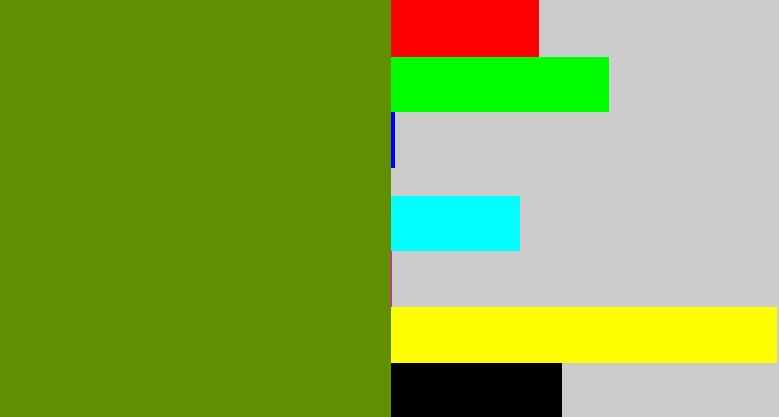 Hex color #608f02 - dark yellow green