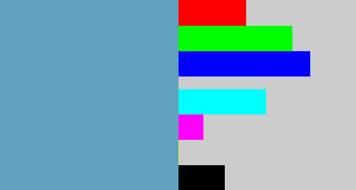 Hex color #60a2bd - faded blue