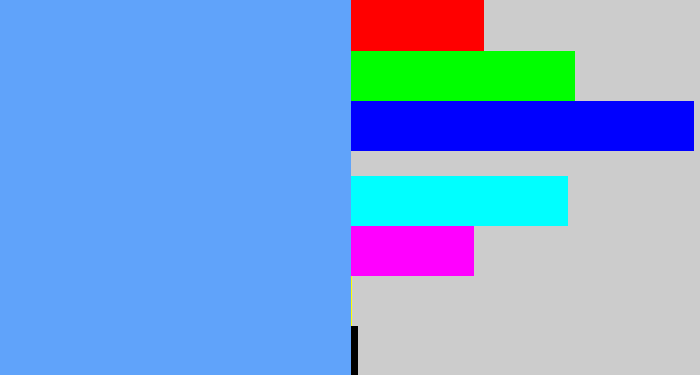 Hex color #60a3fa - soft blue