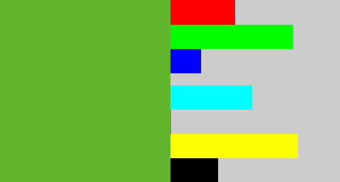 Hex color #60b72e - grass