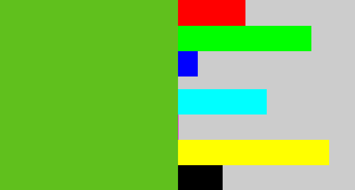 Hex color #60c01d - frog green