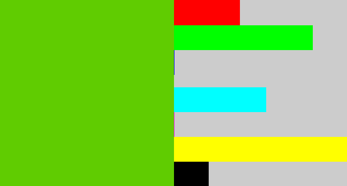 Hex color #60cc01 - frog green