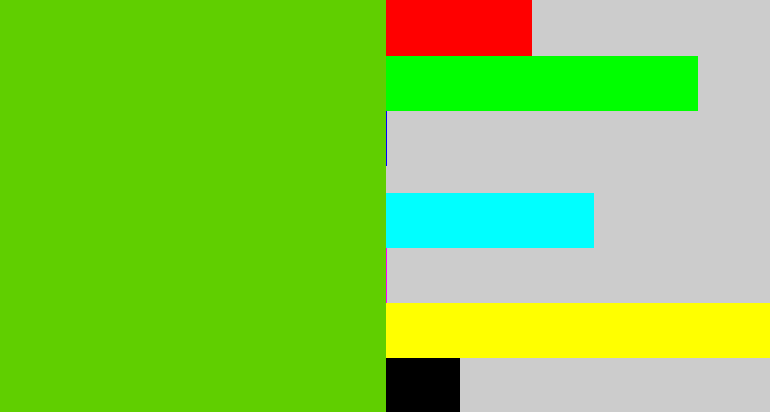 Hex color #60cf00 - frog green