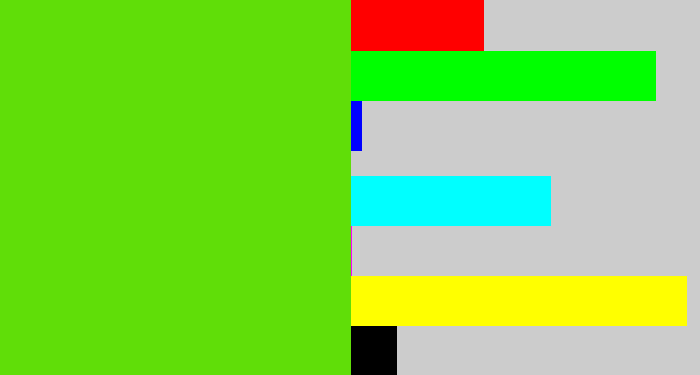 Hex color #60de08 - green apple