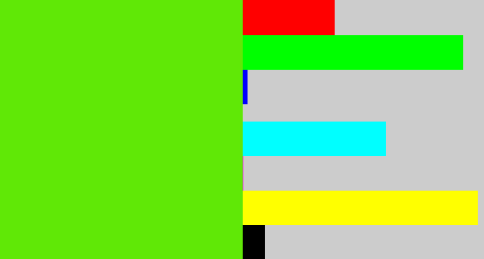Hex color #60e806 - bright lime green