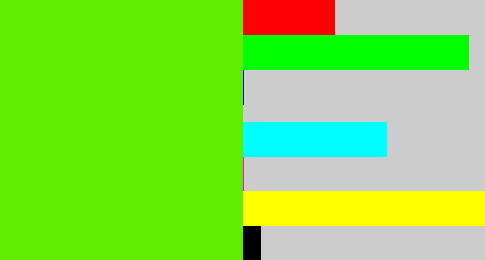 Hex color #60ed00 - bright lime green