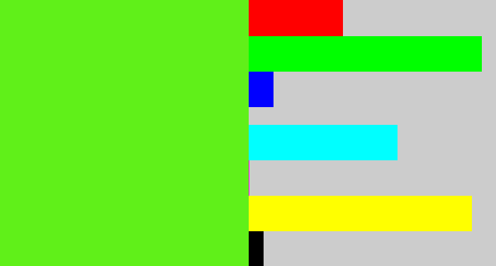 Hex color #60f019 - green apple